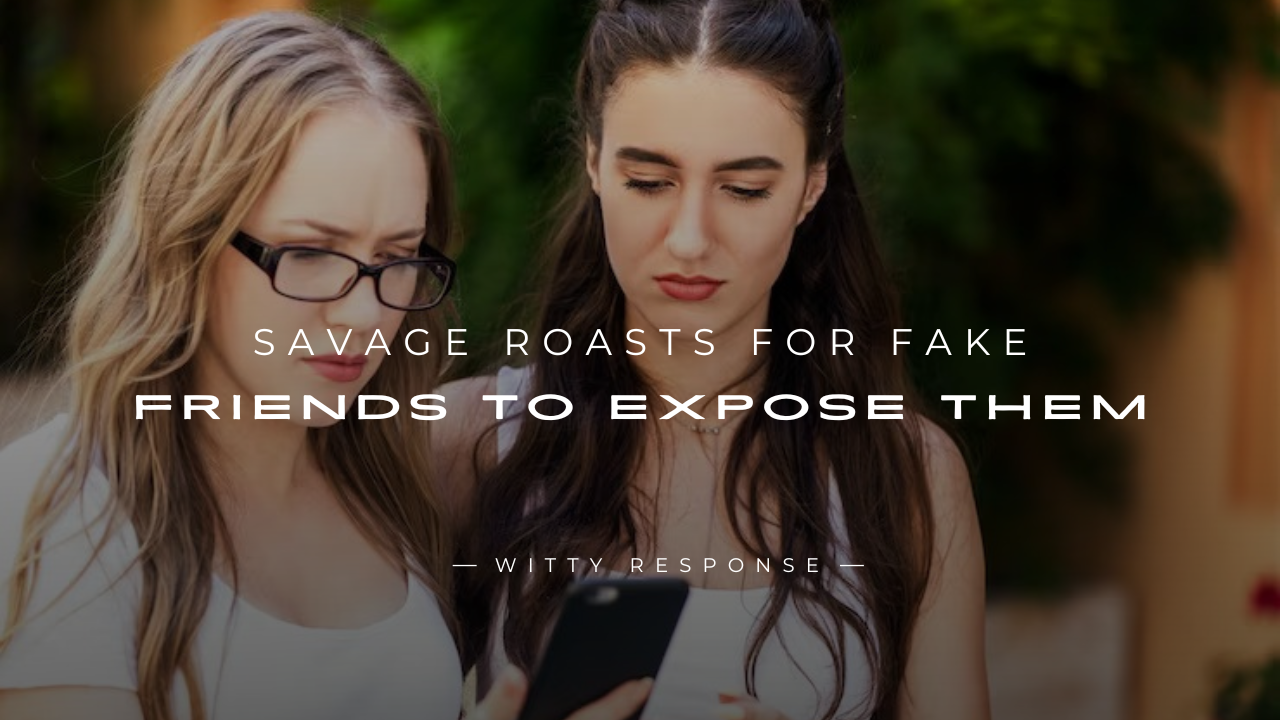 250+ Savage Roasts For Fake Friends To Expose Them