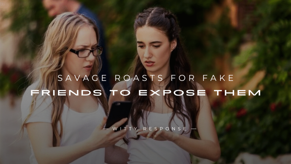 250+ Savage Roasts For Fake Friends To Expose Them