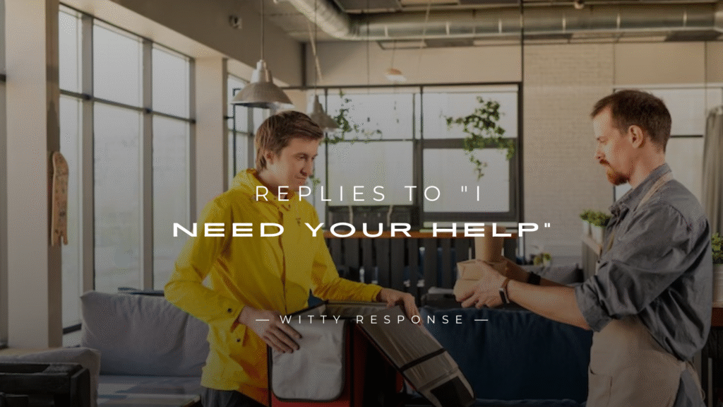 250+ Best Real Life Replies To "I Need Your Help"